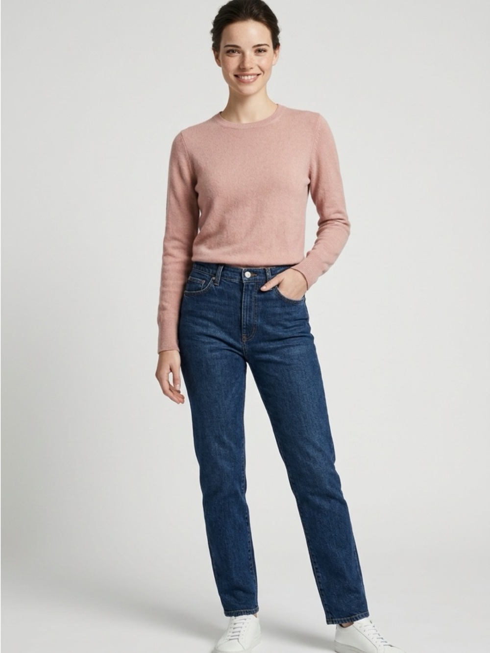 Everlane Classic Women's Crewneck Sweater in Light Pink